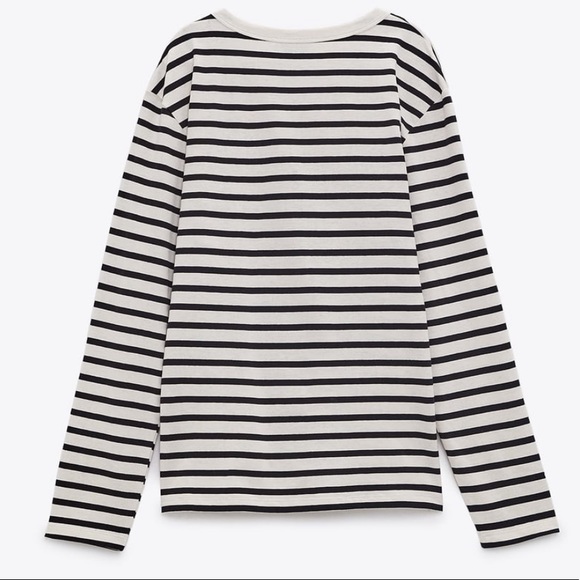 Zara coco captain collab stripe oversized top - Picture 4 of 6